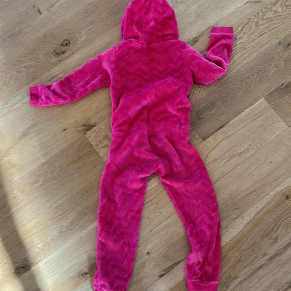 Roxy, fleece onesie, pink, size 6-7 - Picture 4 of 4